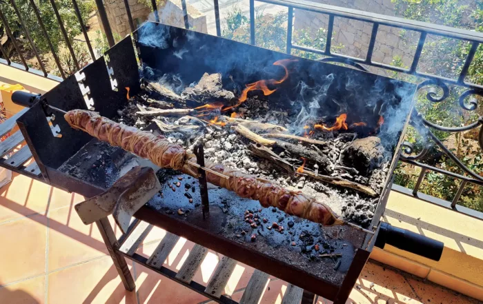 A rivia, brochettes d'abats de cabri/agneau